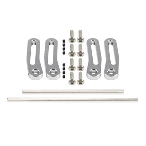 Modulare Aluminium vordere und hintere Bullenstangen Stoßfänger Upgrade -Teile kompatibel mit 1 10 -Skala RC Crawler Rigs Power Wagon Modellzubehör(Silver Set) von YTrBXZ
