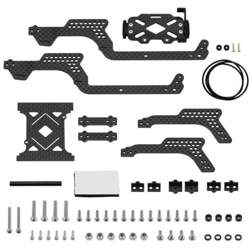 Universal Carbon Fiber Chassis Frame Tably kompatibel mit 1/18 RC -Crawler -Modellen wie Bronco K10,(Chassis Battery Tray) von YTrBXZ