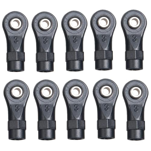 YTrBXZ 10 pcs Kunststoffkugel Kopf gerade Stangenenden kompatibel mit 1 10 -Skala RC Crawler Car Upgrade Teile Zubehör Kompatibel mit TRX 4 -Modelle(B 10PCS) von YTrBXZ