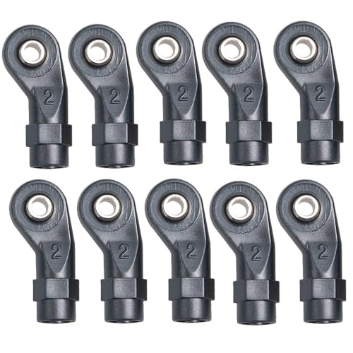 YTrBXZ 10 pcs Kunststoffkugel Kopf gerade Stangenenden kompatibel mit 1 10 -Skala RC Crawler Car Upgrade Teile Zubehör Kompatibel mit TRX 4 -Modelle(C 10PCS) von YTrBXZ