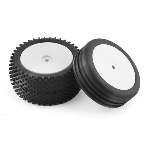 YTrBXZ 1Set 1/10 2WD RC Off-Road Buggy Auto Gummi Reifen Rad 82mm 87mm Kompatibel Mit Ähnlichen Modellen SRX2 SRX4 TRX DT02 von YTrBXZ