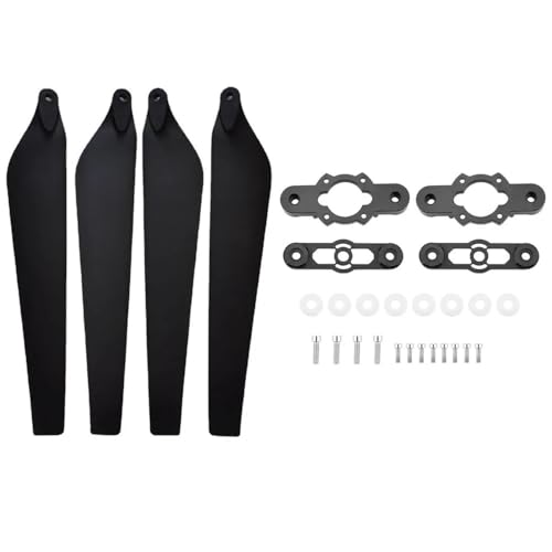 YTrBXZ 2880 Carbon Spray Aircraft Faltbare Zubehör-Paddelklemme, kompatibel mit E5000 Pflanzenschutz- und Wartungsdrohne(Black Props 4PCS) von YTrBXZ