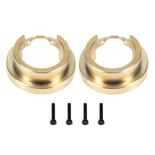 YTrBXZ 2PCS Messing Portal Abdeckung Gewicht Knuckle Gewichte Ringe Kompatibel Mit 1/10 RC Crawler Kompatibel Mit TRX-4 TRX6 G63 Modelle von YTrBXZ