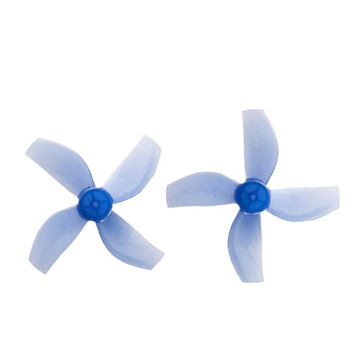 YTrBXZ 4 Paar 35 mm 4 Paddel-Propellerscheiben, 14-Zoll-Wellenloch, 1 mm PC, kompatibel mit 1S kernlosen bürstenlosen RC-Flugzeugpropellern(Blue 4PAIR) von YTrBXZ
