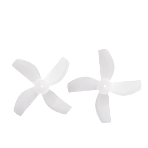 YTrBXZ 4 Paar 35 mm 4 Paddel-Propellerscheiben, 14-Zoll-Wellenloch, 1 mm PC, kompatibel mit 1S kernlosen bürstenlosen RC-Flugzeugpropellern(White 4PAIR) von YTrBXZ