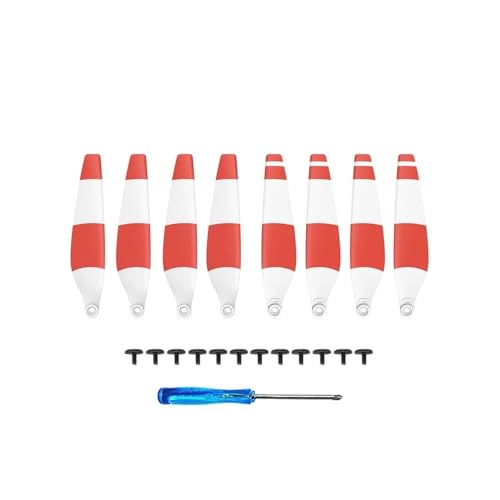 YTrBXZ 4 Pro 6030F geräuscharme, leichte Drohnenflügel-Lüfter, Schnellverschluss, kompatible Ersatzteile Kompatibel mit 4 Pro, Reparaturzubehör(White RED 8PCS) von YTrBXZ
