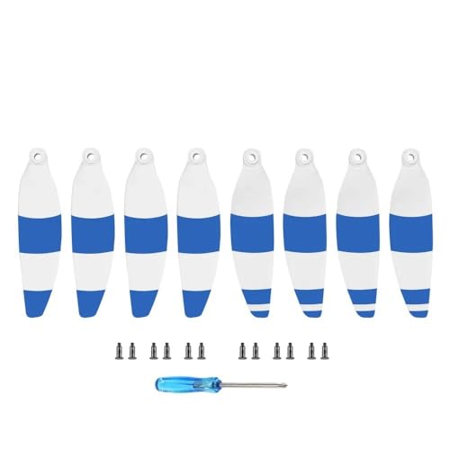 YTrBXZ 4726F Kompatible Mini-Flügelventilatoren mit geringem Geräuschpegel, austauschbare Ersatzteile Kompatibel mit UAV-Zubehör(White Blue 8PCS) von YTrBXZ