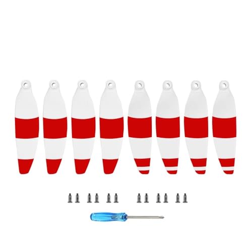 YTrBXZ 4726F Kompatible Mini-Flügelventilatoren mit geringem Geräuschpegel, austauschbare Ersatzteile Kompatibel mit UAV-Zubehör(White RED 8PCS) von YTrBXZ