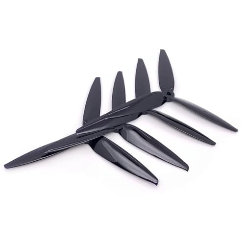 YTrBXZ 4pcs 7040 7 Zoll 3 Propeller -Set CW CCW kompatibel mit 7 -Zoll -Rahmen Racing Drone Quadcopter DIY -Teile Kompatibel mit RC -Modelle(4Pcs 7040 Black) von YTrBXZ
