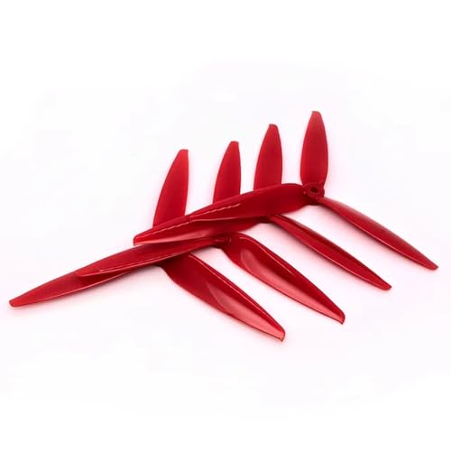 YTrBXZ 4pcs 7040 7 Zoll 3 Propeller -Set CW CCW kompatibel mit 7 -Zoll -Rahmen Racing Drone Quadcopter DIY -Teile Kompatibel mit RC -Modelle(4Pcs 7040 Red) von YTrBXZ
