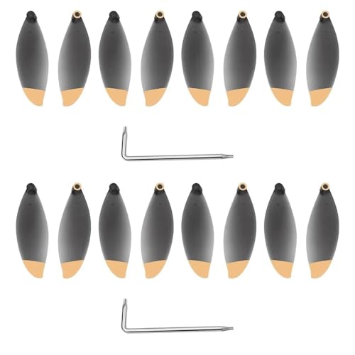 YTrBXZ 8PCS Faltbare kompatibel mit RC Kamera Drohne CW CCW Ersatzteile und Ersatzschrauben(Black Gold 16PCS) von YTrBXZ