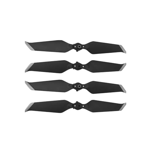 YTrBXZ Ersatzpropeller Kompatibel mit 2 Pro Drone 8743 geräuscharme Faltpropeller, kompatibel mit Zubehör Kompatibel mit Geräuschreduzierungsschrauben(Black Silver 4PCS) von YTrBXZ
