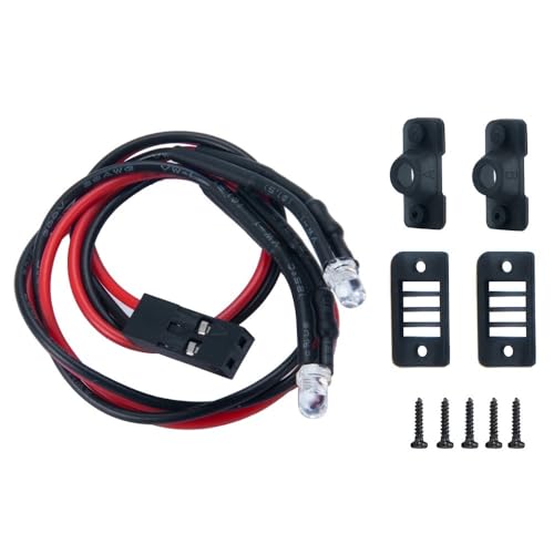 YTrBXZ Heck -Schwanz -LED -Licht Kompatibel mit 1/24 Skala RC Crawler Car kompatibel mit SCX24 AXI00001 C10 Modell Upgrade Teile Zubehör rot von YTrBXZ