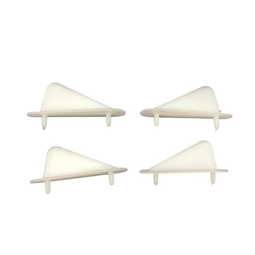 YTrBXZ Kompatible 4 Stück weiße dreieckige Nylon-Flügelkufen mit Fester Spitze verhindern Flügelreibungsschäden Kompatibel mit Starrflügel-Flugzeugteile(L40XH14MM 4PCS) von YTrBXZ