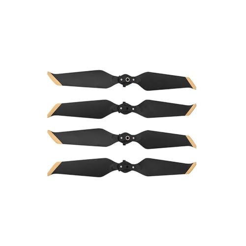 YTrBXZ Kompatible 8743 geräuscharme Schnellspanner-Klapppropeller Kompatibel mit Drohnen, Zubehör im 4er- oder 8er-Pack(Black Gold 4PCS) von YTrBXZ