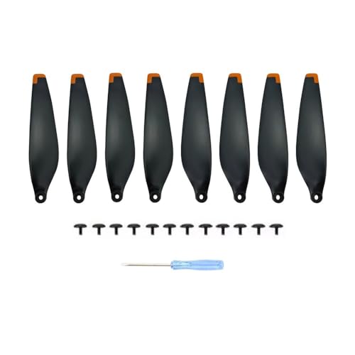 YTrBXZ Kompatible Ersatzpropeller Kompatibel mit 4 PRO 6030F, leichte Flügelventilatoren, Drohnen-Reparaturzubehör(Black ORANGE 8PCS) von YTrBXZ