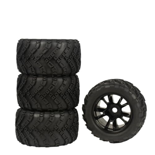 YTrBXZ Kompatibles RC-Auto 1/8 Short Course-Reifen Räder 8384-001 DHK Hobby 8384 8382 150 mm x 80 mm mit 17-mm-Adapter 4 Stück von YTrBXZ