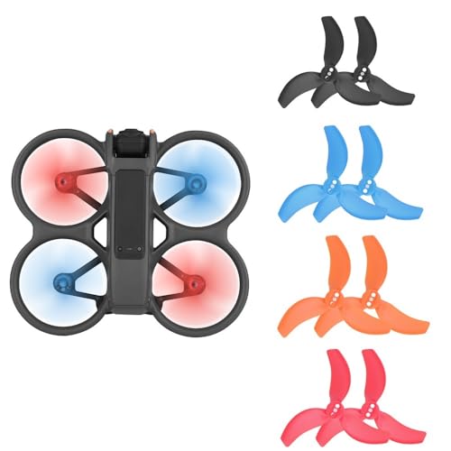 YTrBXZ Leichte, leise Ersatzpropeller, kompatibel mit 2 Drohnenzubehör, Schnellverschluss-Design, Geräuschreduzierung(2 Pair RED) von YTrBXZ