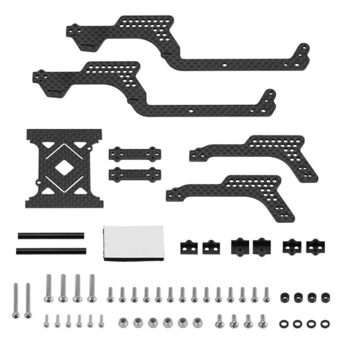 YTrBXZ Universal Carbon Fiber Chassis Frame Tably kompatibel mit 1/18 RC -Crawler -Modellen wie Bronco K10,(LCG Chassis Kit) von YTrBXZ