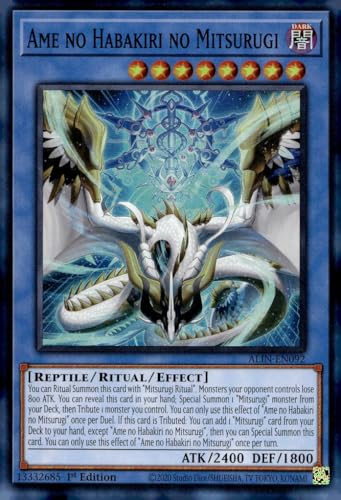 AME no Habakiri no Mitsurugi - ALIN-EN092 - Super Rare - 1. Auflage von YU-GI-OH!