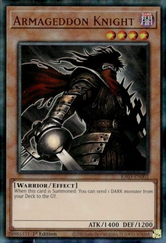 Armageddon Knight (PUR) – RA03-EN002 – Prismatic Ultimate Rare – 1. Auflage von YU-GI-OH!
