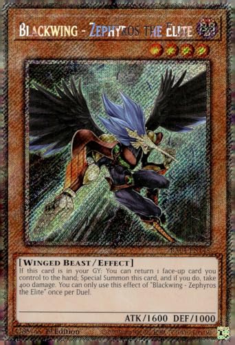 Blackwing – Zephyros The Elite (Platinum Secret Rare) – RA04-EN145 – Platinum Secret Rare – 1. Auflage von YU-GI-OH!