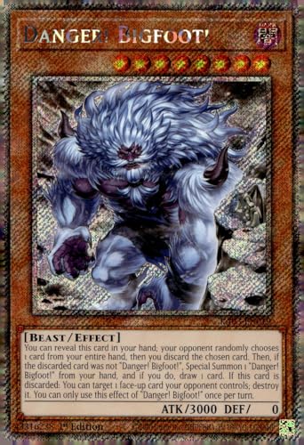 Danger! Bigfoot! (Alternate Art) (Platinum Secret Rare) - RA03-EN019 - Platinum Secret Rare - 1. Auflage von YU-GI-OH!