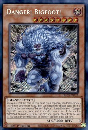 Danger! Bigfoot! (Alternate Art) (Secret Rare) - RA03-EN019 - Secret Rare - 1. Auflage von YU-GI-OH!