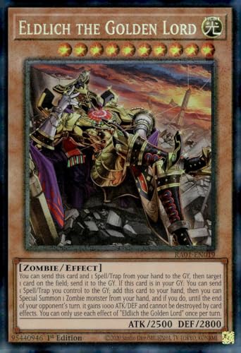 Eldlich Der Goldene Herr (Alternate Art) (PCR) - RA01-EN019 - Prismatische Sammlerselten - 1. Auflage von YU-GI-OH!