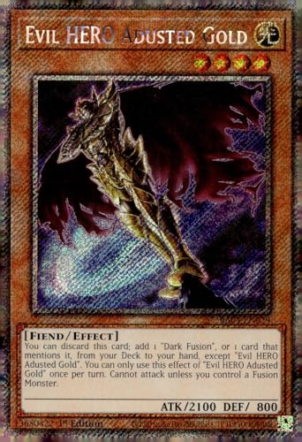 Evil Hero Adusted Gold (Platinum Secret Rare) – RA04-EN029 – Platinum Secret Rare – 1. Auflage von YU-GI-OH!