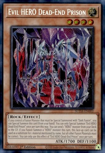 Evil Hero Dead-End Prison - SUDA-EN002 - Secret Rare - 1. Auflage von YU-GI-OH!
