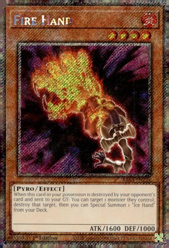 Fire Hand (Platinum Secret Rare) – RA04-EN224 – Platinum Secret Rare – 1. Auflage von YU-GI-OH!