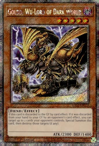 Goldd, Wu-Lord of Dark World (Platinum Secret Rare) – RA03-EN159 – Platinum Secret Rare – 1. Auflage von YU-GI-OH!