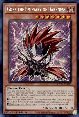 Gorz Der Abgesandte der Finsternis - BLMM-EN005 - Secret Rare - 1. Auflage von YU-GI-OH!