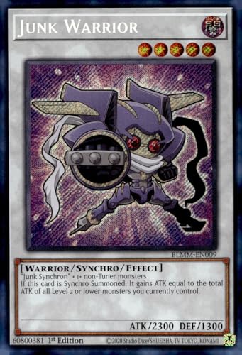 Junk Warrior - BLMM-EN009 - Secret Rare - 1. Auflage von YU-GI-OH!