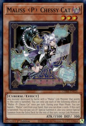 Maliss P Chessy Cat CRBR-EN016 Super Rare 1. Auflage Maliss P Chessy Cat CRBR-EN016 Super Rare 1. Auflage von YU-GI-OH!