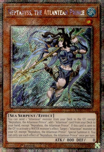 Neptabyss, Der atlantische Prinz (Platinum Secret Rare) – RA03-EN013 – Platinum Secret Rare – 1. Auflage von YU-GI-OH!