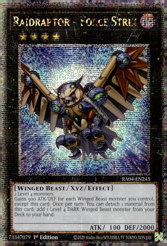 Raidraptor - Force Strix (Quarter Century Secret Rare) - RA04-EN243 - Quarter Century Secret Rare - 1. Auflage von YU-GI-OH!