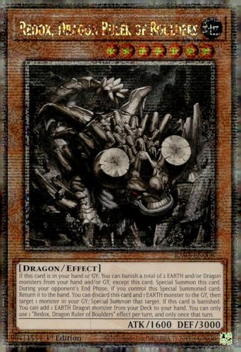 Redox, Dragon Ruler of Boulders (Quarter Century Secret Rare) – RA03-EN008 – Quarter Century Secret Rare – 1. Auflage von YU-GI-OH!