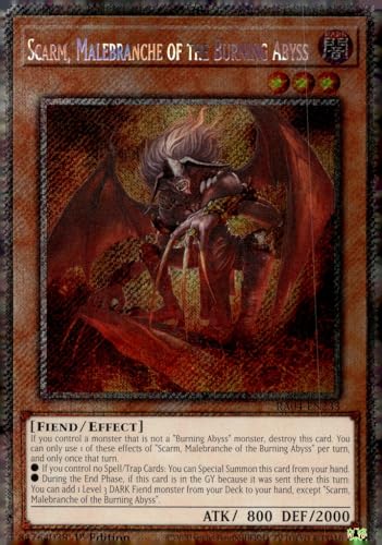 Scarm, Malebranche of The Burning Abyss (Platinum Secret Rare) – RA04-EN233 – Platinum Secret Rare – 1. Auflage von YU-GI-OH!