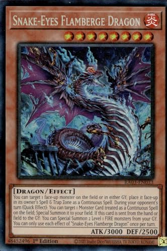 Snake-Eyes Flamberge Dragon (PCR) – RA03-EN033 – Prismatische Sammlerselten – 1. Auflage von YU-GI-OH!