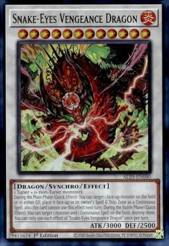 Snake-Eyes Vengeance Dragon - ALIN-EN040 - Ultra Rare - 1. Auflage von YU-GI-OH!