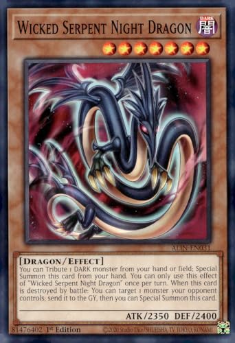 Wicked Serpent Night Dragon - ALIN-EN031 - Common - 1. Auflage von YU-GI-OH!