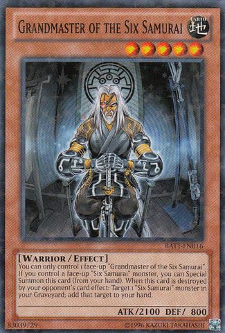 YU-GI-OH! - Grandmaster of The Six Samurai (BATT-EN016) - Battle Pack Tournament Prize Cards - Unlimited Edition - Starfoil Rare von YU-GI-OH!