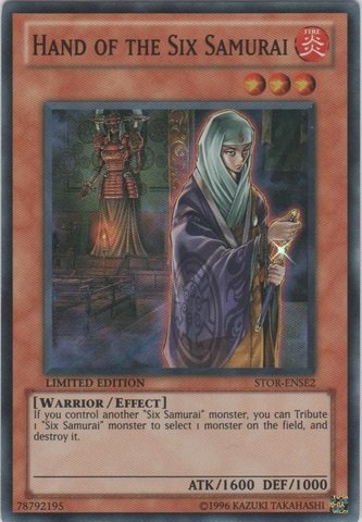 YU-GI-OH! - Hand of the Six Samurai (STOR-ENSE2) - Super Rare Trading Card - Limited Edition - 1 Stück von YU-GI-OH!