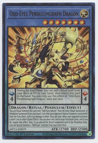 YU-GI-OH! Odd-Eyes Pendelgraph-Drache – MP23-EN079 – Ultra Rare – 1. Auflage – Sammelkarte – Anime – Klassisch – 15+ von YU-GI-OH!