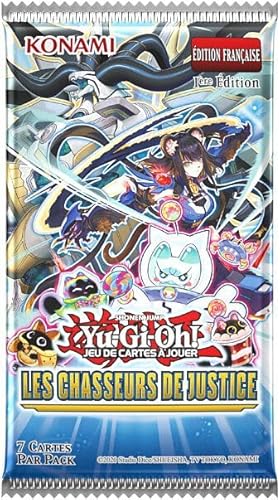 Yu-Gi-Oh! Booster mit 7 Karten: Die Jäger der Gerechtigkeit – französische Version von YU-GI-OH!