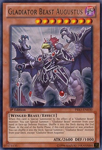 Yu-Gi-Oh! - Gladiator Beast Augustus (PRIO-EN030) - Primal Origin - 1st Edition - Rare von YU-GI-OH!