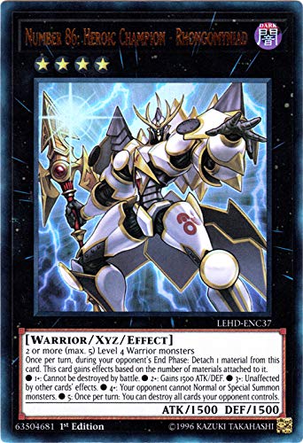 Yu-Gi-Oh! - Number 86: Heroic Champion - Rhongomyniad - LEHD-ENC37 - Ultra Rare - 1st Edition - Legendary Hero Decks - von YU-GI-OH!