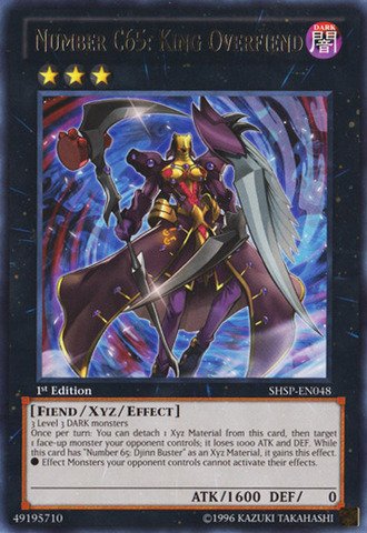 Yu-Gi-Oh! - Number C65: King Overfiend (SHSP-EN048) - Shadow Specters - Unlimited Edition - Rare von YU-GI-OH!